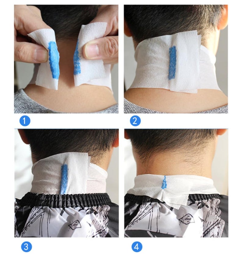 QUUPY 2 Roll Disposable Barber Paper Neck Strips Hairdressing Collar Stretchy Neck Covering Paper Towel for Hairdressers and Barbers or Household Use - Image 4