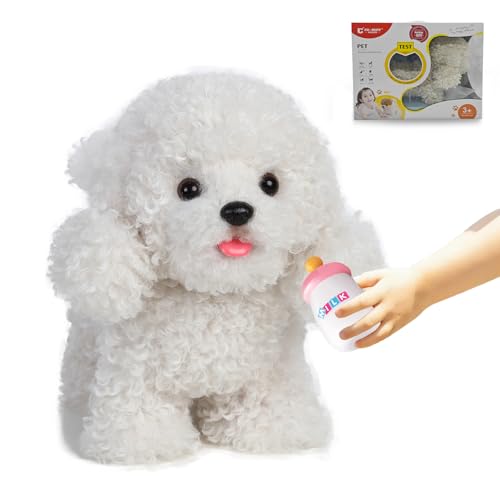 CU-MATE CUMATE 12 Electric Plush Poodle Dog Toys Electronic Stuffed Animal Dog Toy Interactive Wuffy Robot Puppy Walking Talking Barking Wagging Tail Gifts for Boys and Girls - Image 1