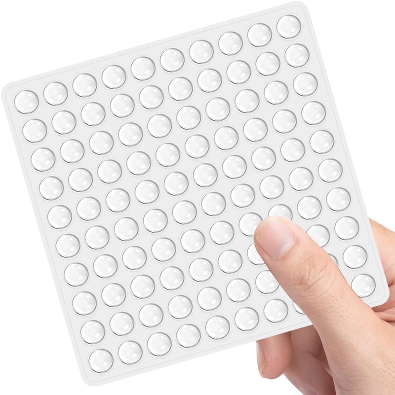 Droposale Set of 100 Pieces Round Adhesive Silicone Door Bumper, Dampening Bumper Pads for Home, Silicone Bumper Door Cabinet Drawer Safety Stopper Mute Buffer (Pack of 1 - Image 1