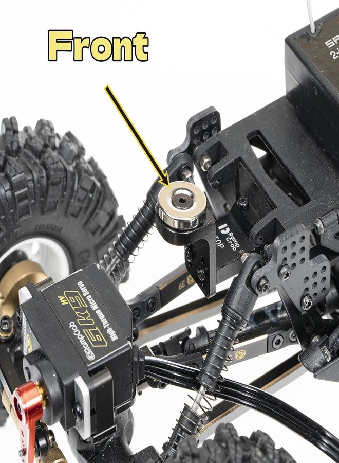 RampCrab AX24 Invisible Body Shell Mount, Magnetic Body Post Set for 1/24 RC Crawler Car AX24 XC-1 Upgrades Accessories, Aluminium Alloy, Black - Image 3