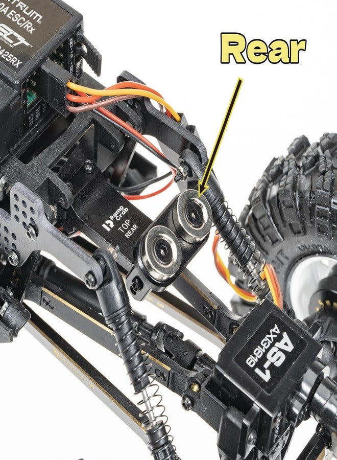 RampCrab AX24 Invisible Body Shell Mount, Magnetic Body Post Set for 1/24 RC Crawler Car AX24 XC-1 Upgrades Accessories, Aluminium Alloy, Black - Image 4