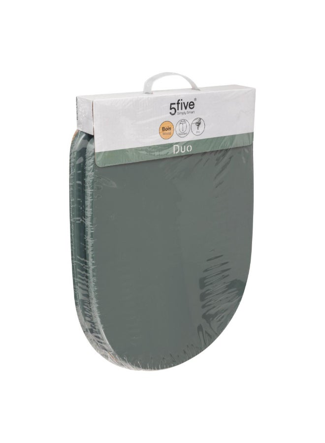 Five Simply Smart Duo Elegant Wooden Toilet Seat Ficus Green and Gold 4.5 x 36 x 49 cm 200165B - Image 2
