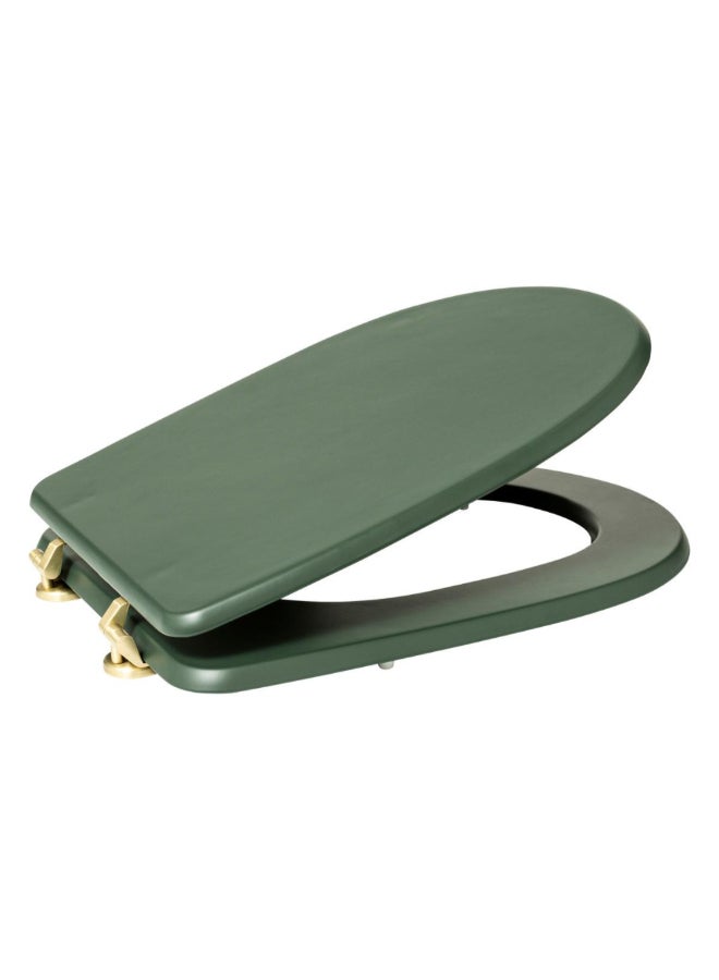 Five Simply Smart Duo Elegant Wooden Toilet Seat Ficus Green and Gold 4.5 x 36 x 49 cm 200165B - Image 3