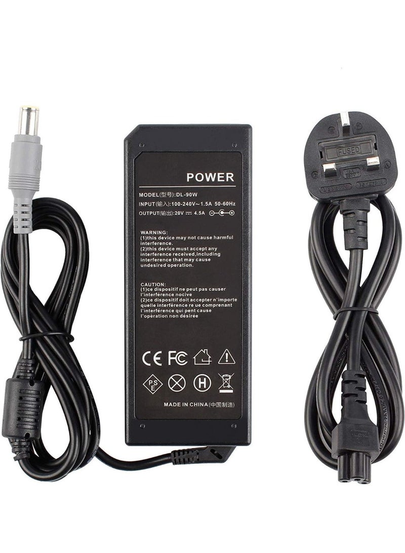 Zexen 20V 4.5A 90W Laptop Charger for LENOVO Thinkpad IdeaPad Notebook Computer PC Power Cord Supply Lead AC Adapter t410 t420 t430 x220 series Connector:7.9 x 5.5mm - Image 1