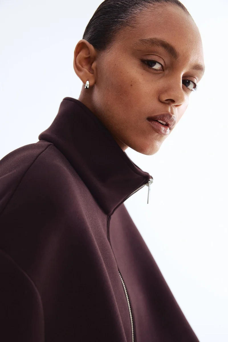 اتش اند ام جاكيت من نسيج سكوبا