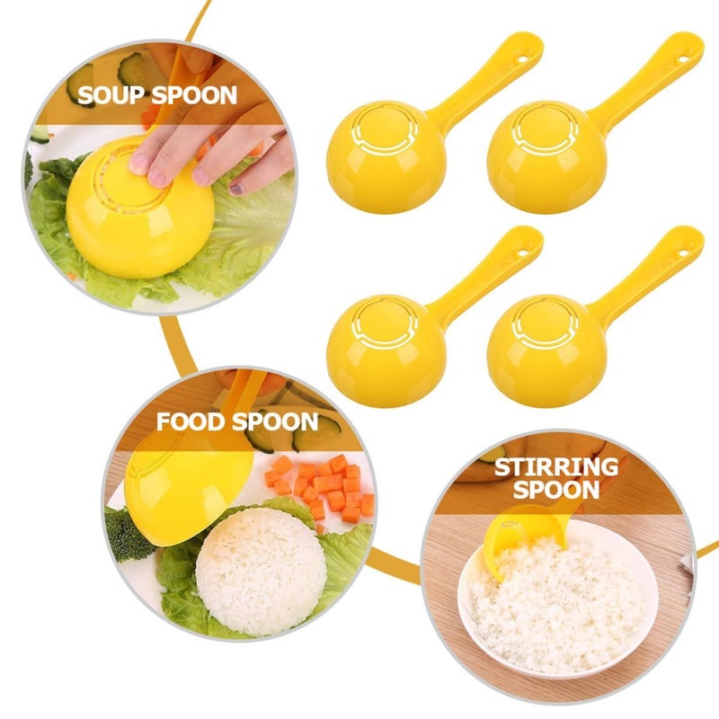 4 Pack Non Stick Rice Scooper Spoons With Hanging Hole Semicircular Kitchen Serving Utensils - Image 4