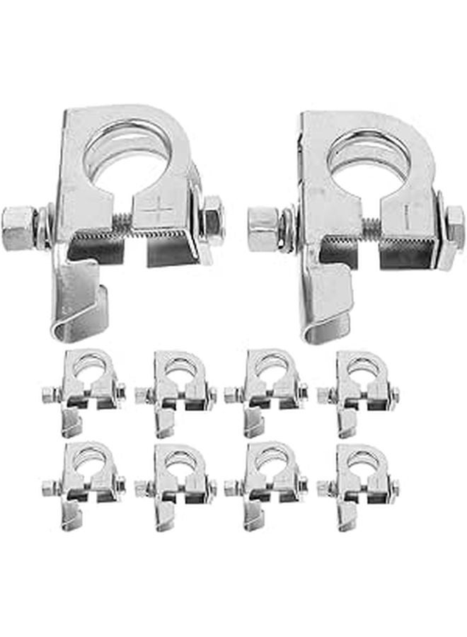 10Pcs Automotive Battery Terminals Clamp Set with Quick Connectors for Car RV Marine - Image 1