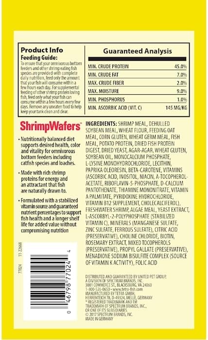 Tetra رقائق الجمبري من تيترا - نظام غذائي متكامل لأسماك السلور واللوش 3 أونصات - Image 3