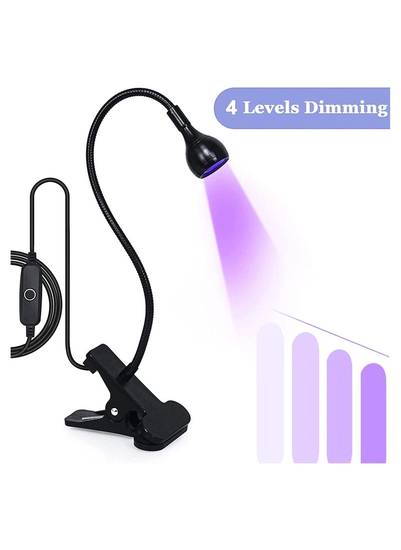 3W UV Nail Lamp Hands Free Gel LED Nail Dryer Nail Polish Curing Lamps Rotated With Fixed Clip For Gel Nails