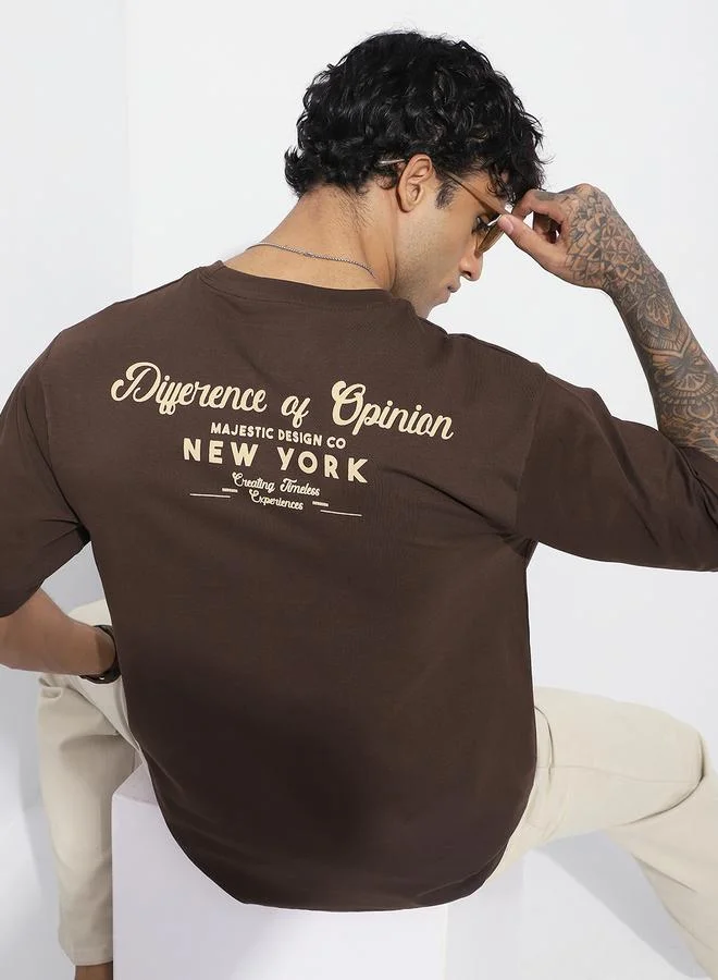Difference of Opinion Men Oversized Short Sleeve Printed T-Shirt