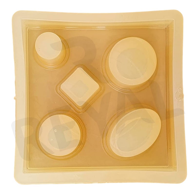 Reyal 8x8 CIRCLET Cement Breeze Block Mold Elevation Jali Mould Terracotta Block Mold 60mm