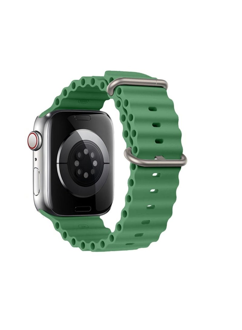 Replacement Smartwatch Band For Apple Watch Adjustable Size 42/44/45/49MM Green