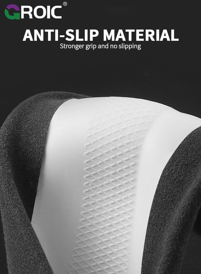 D-Shaped Flat Bottom Steering Wheel Cover, Universal 15 inch Breathable Anti Slip Steering Wheel Covers, Car Interior Accessories, Auto Steering Wheel Protector