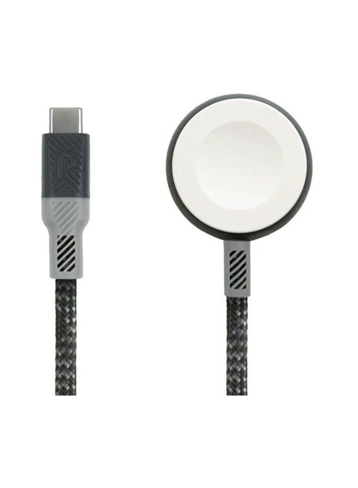 Digitplus Digit Plus Wireless Charger for Watch 1m, White/Black - Image 2