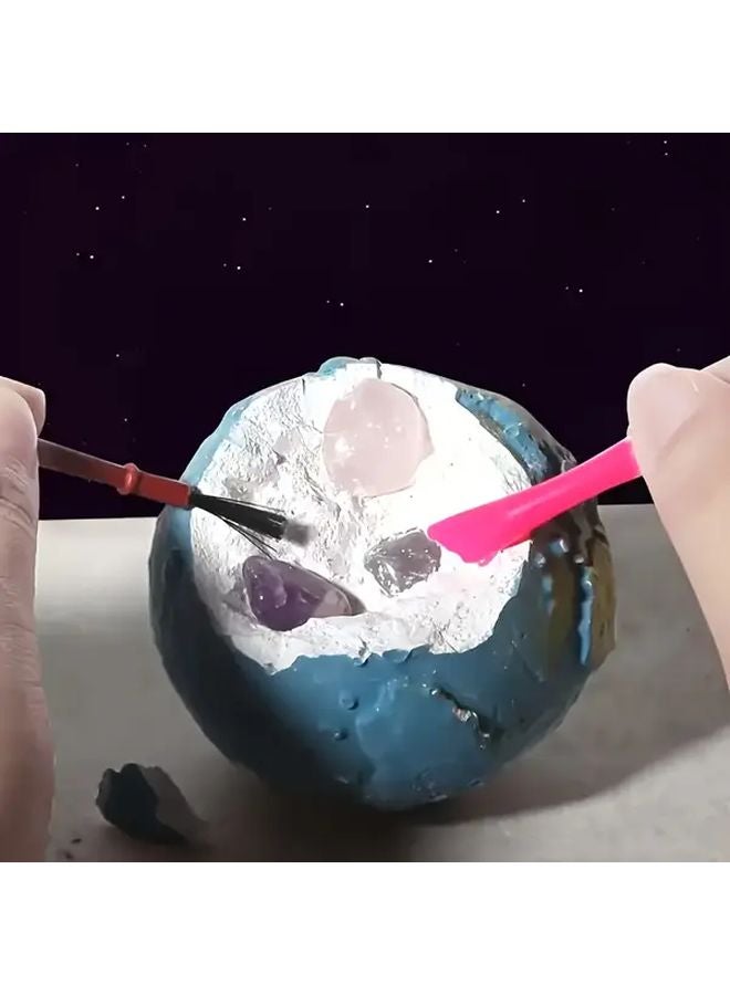 مجموعة علم تعدين الأحجار الكريمة مع كرة كوارتز بلون عشوائي هدية للأطفال من عمر 3 سنوات فما فوق - Image 5