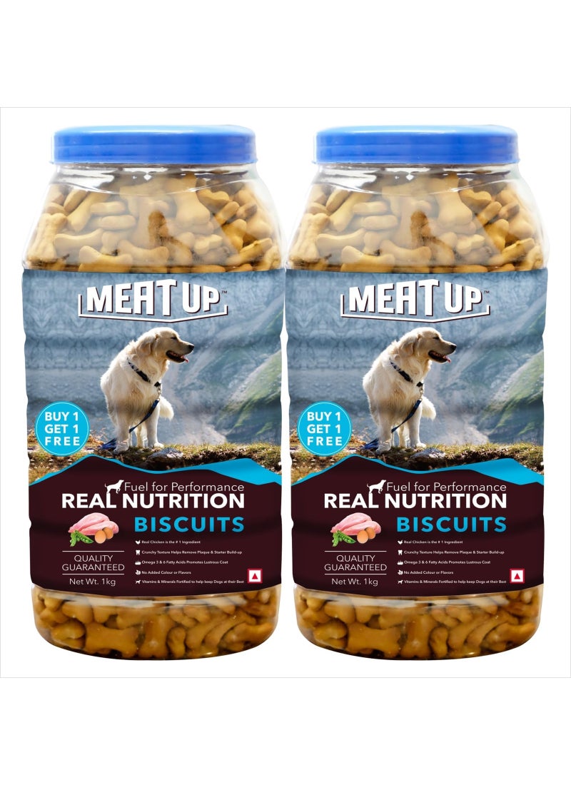 Meatup Dog Biscuits Mutton (Buy 1 Get 1) 2 x 1 Kg - Image 1