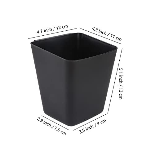 Fvstar 8pcs Hanging Cup Holder,Rolling Cart Accessories,Utility Cart Accessories for Art Craft Supplies,Space Saving Kitchen Storage Organizer Bins,Desk Pencil Holder Makeup Organizers,Black - Image 3