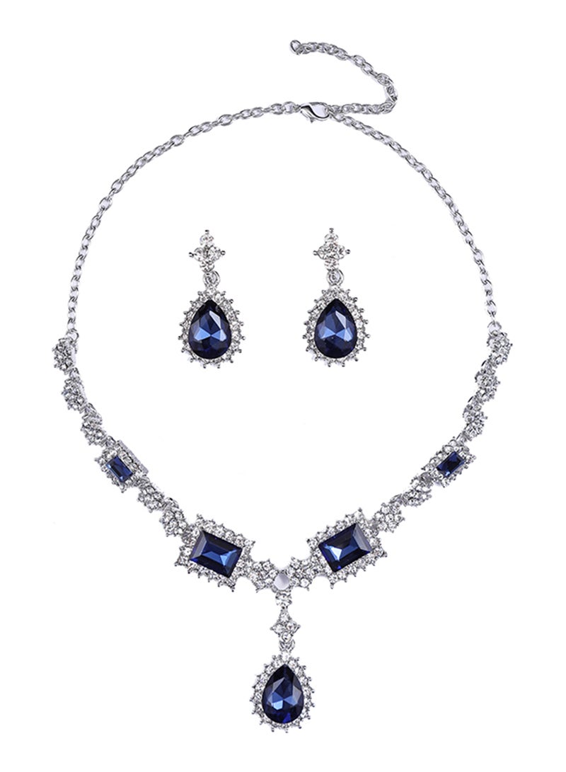 Sharpdo 2-Piece Elegant Retro Necklace and Earrings Set - Image 1