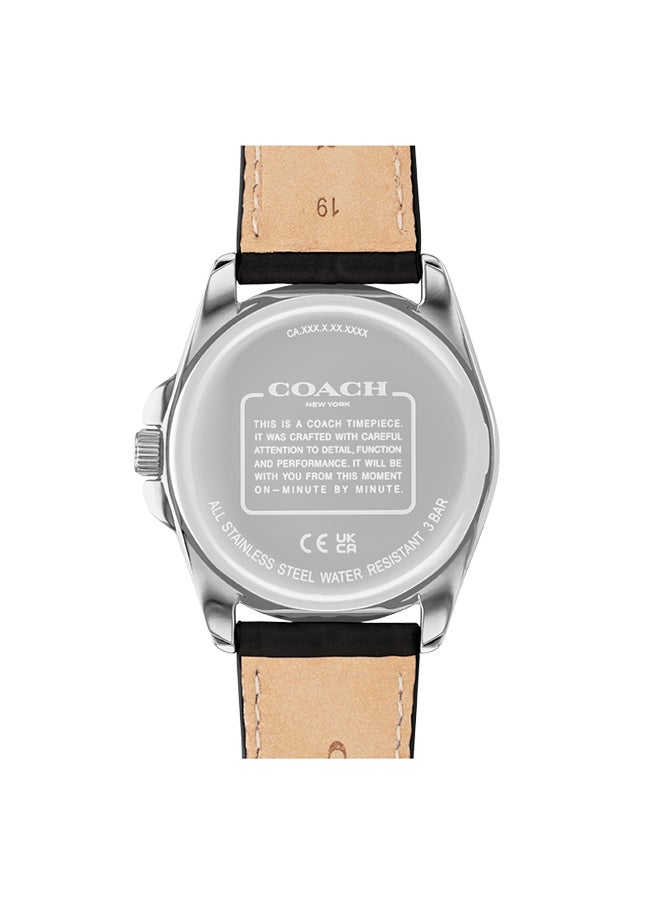 COACH Women's Analog Round Shape Leather Wrist Watch 14504142 - 36 Mm  - Image 3