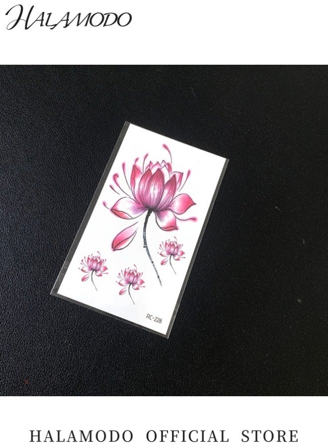 HALAMODO Lotus Pattern Waterproof Temporary Tattoo Sticker for Kids and Adults Unique Body Art Decoration Artistic Temporary Tattoo Design  - Image 3