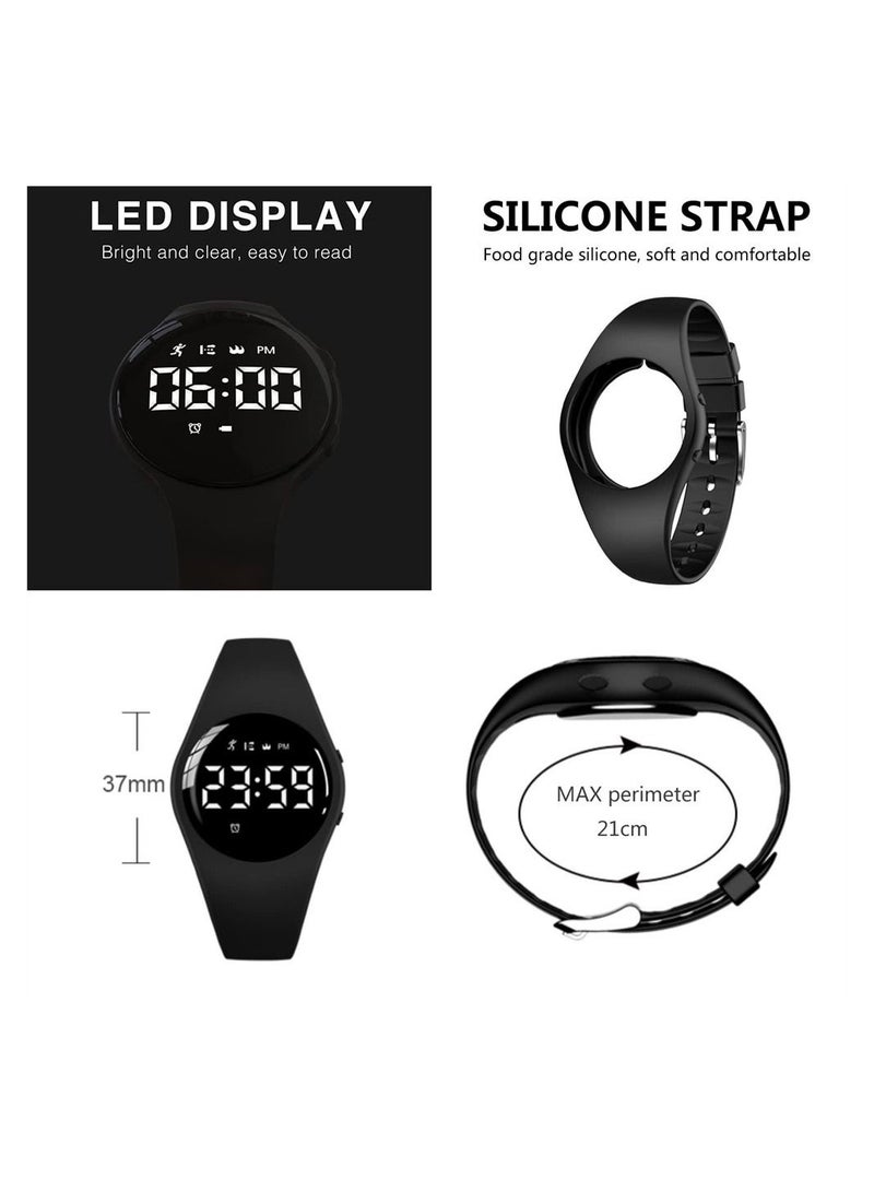 Captaintech Simple Sports Watch, Water Resistant Digtal Watch, Rechargeable Smart Watch for Kids - Image 5