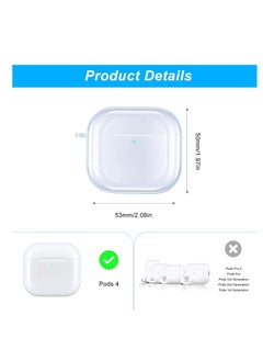 Generic Clear Case for AirPods 4/4th NC Generation Case, Compatible with AirPods 4/4 NC Gen (2024), Drop Protection Cover with Lanyard, Reduced Yellowing, Wireless Charging, Shock Resistant, Full Protection  - Image 2
