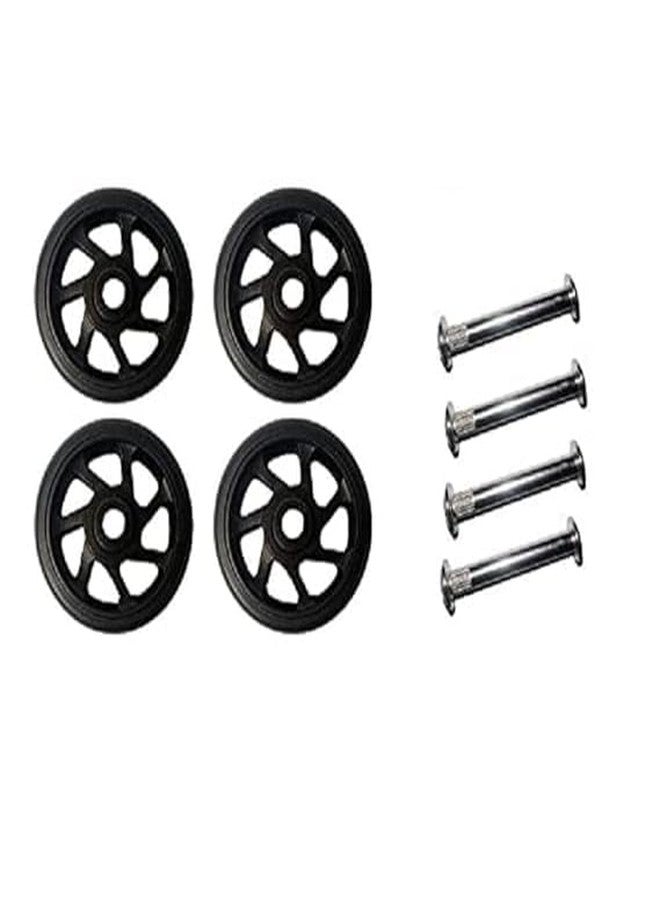 Diviso Replacement Luggage Wheels Set - 5 cm 360° Swivel Spinner Wheels with Screws for Suitcase & Trolley (Pack of 4) - Image 1