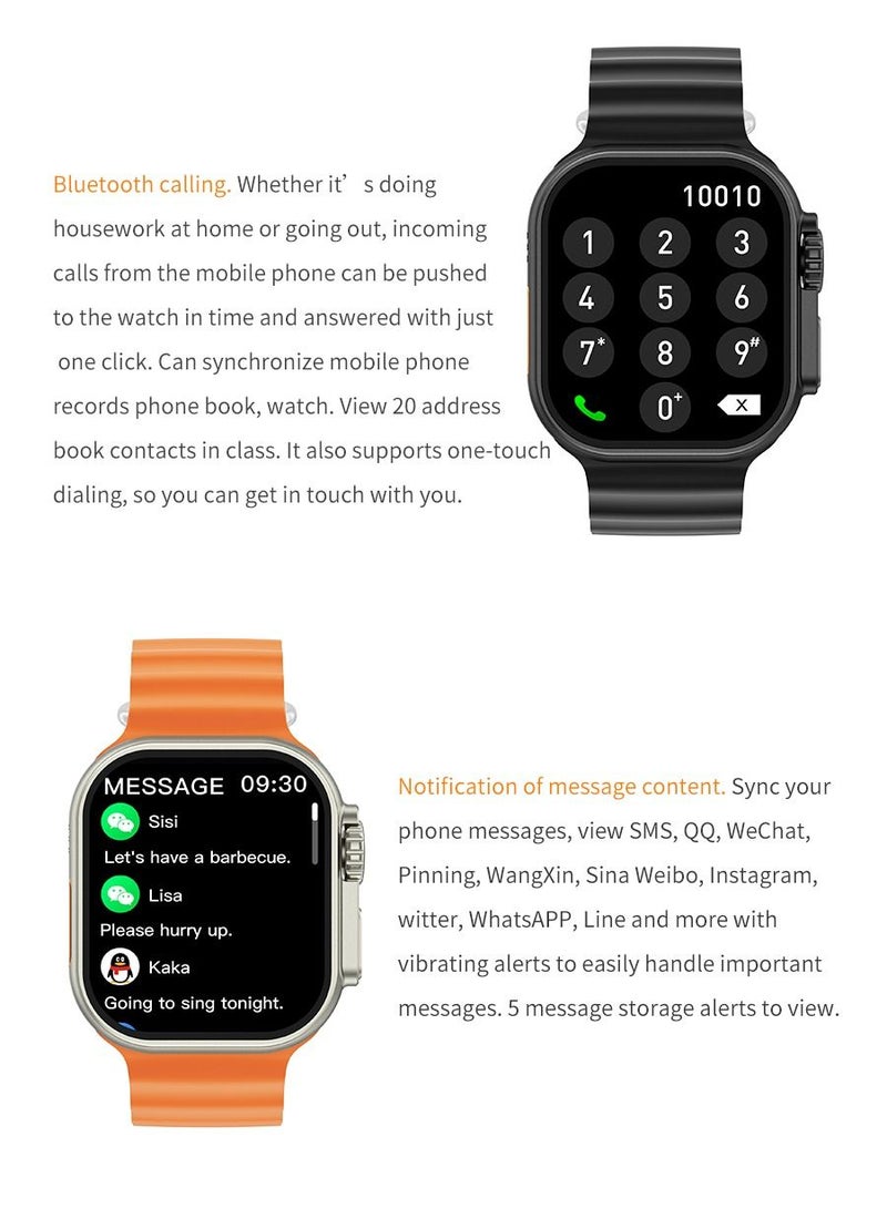 GULFLINK - Smart Watch for Android and iOS Phones Compatible with Apple iPhone, Samsung Silver - Image 1