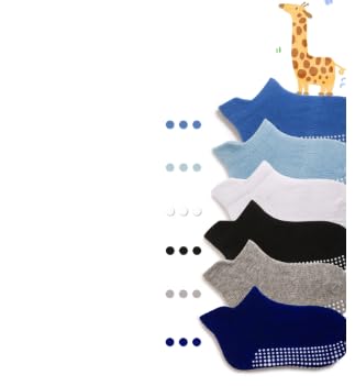 TEDDYIFY Baby Non Slip Grip Ankle Socks with Non Skid Soles for Infants Toddlers Kids Boys Girls Multicolor - Image 2