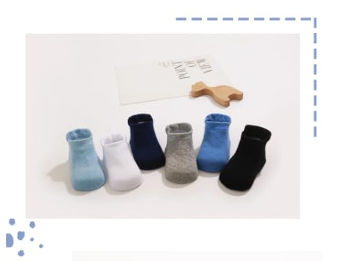 TEDDYIFY Baby Non Slip Grip Ankle Socks with Non Skid Soles for Infants Toddlers Kids Boys Girls Multicolor - Image 3