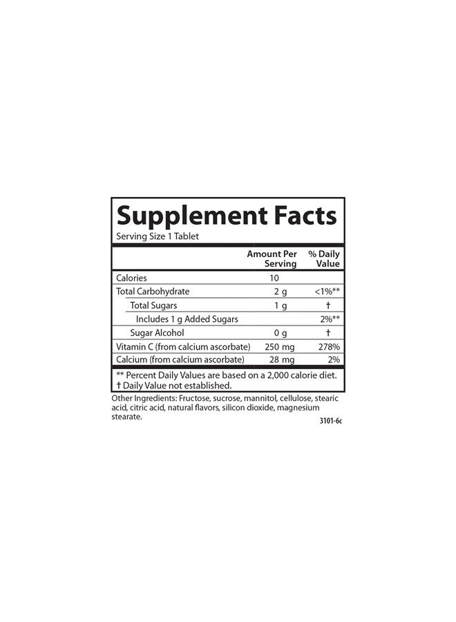 Carlson Kid's Chewable Vitamin C, 250 mg, 1 g of Sugars, Immune Support & Optimal Wellness, Antioxidant, Tangerine, 120 Vegetarian Tablets - Image 4