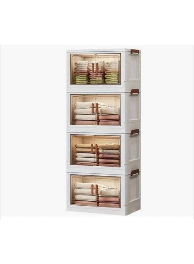 Practical multi-purpose plastic cabinet – durable design for home storage and everyday organization, 4 tiers HR - Image 1