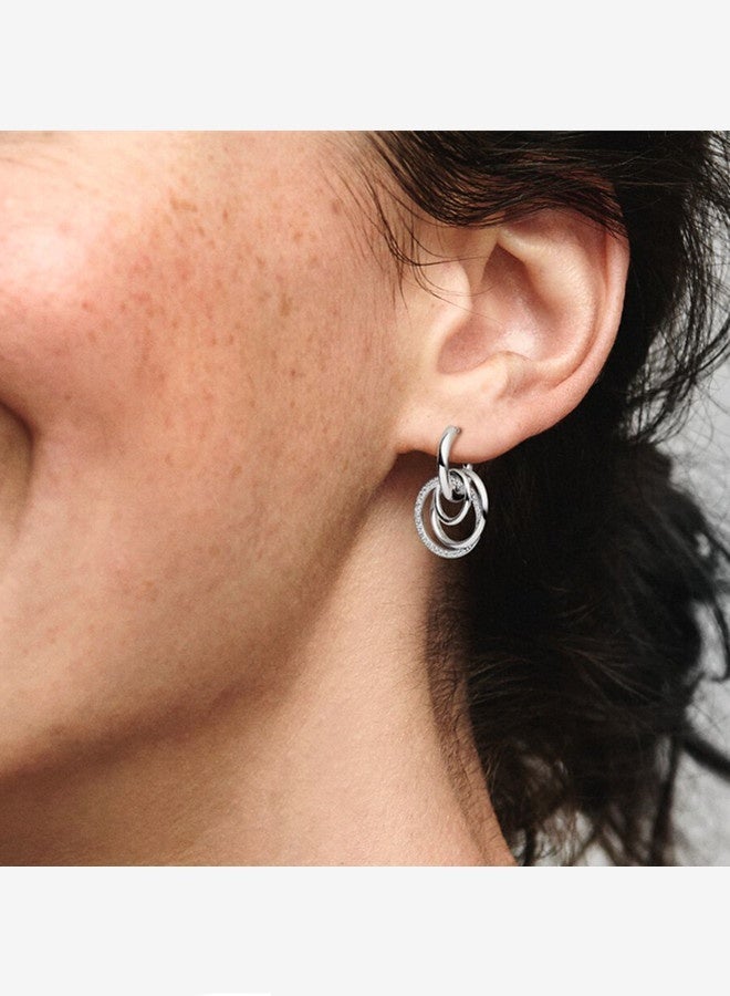 Chomel Women's Fashion Versatile Classic Cubic zirconia 925 Silver Round Eternal Earrings Gift 291156C01 - Image 2