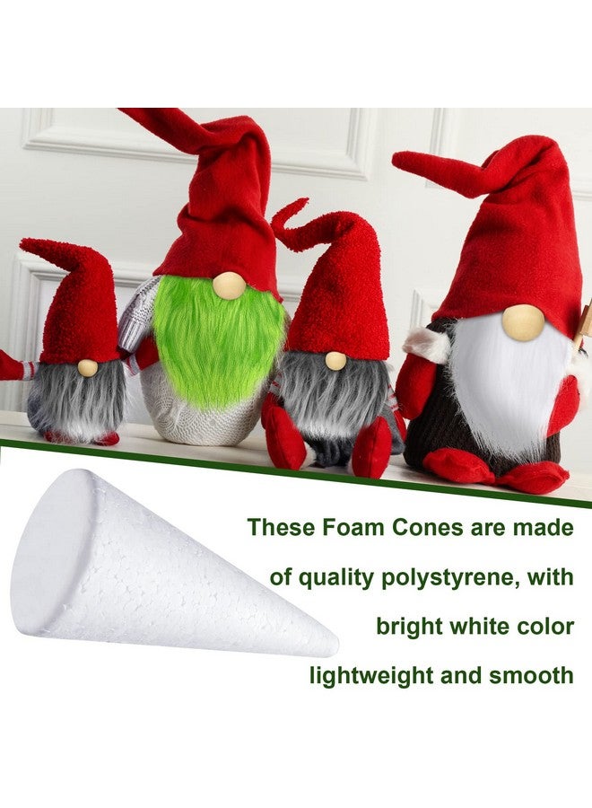 60 Pcs Gnomes Beard Sets Faux Fur Pre Cut Gnomes Beard Foam Cone Foam Handmade Wood Balls For Halloween Christmas Day Crafts(White, Green, Gray)
