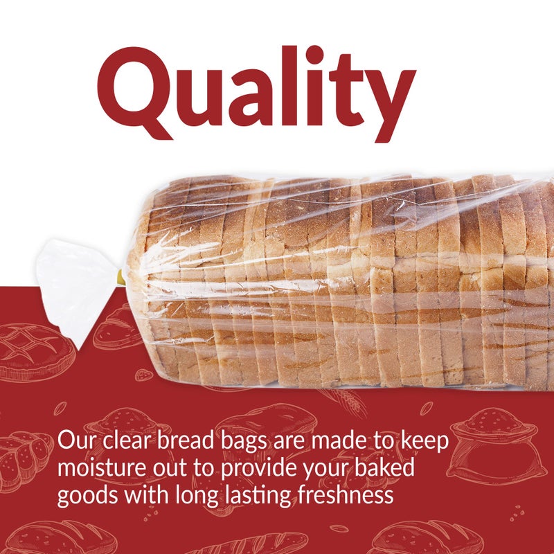 Reli. Bread Bags with Ties | 8 x 4 x 18" | 250 Pack (250 Twist Ties) | Bulk Bags for Homemade Bread, Bakery, Loaf Packing | Clear, Large - Image 5