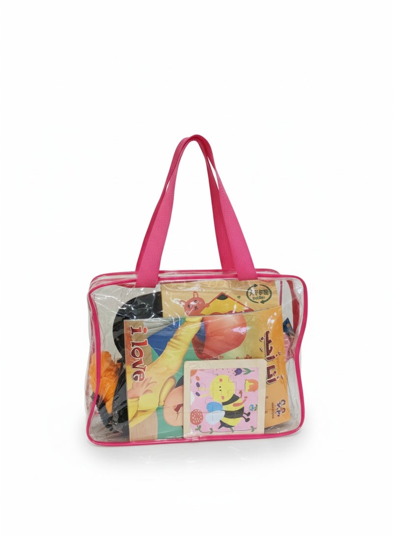 Pink Kids Travel Busy Bag –  Educational Toys & Activities for Girls,  Perfect for Car or Plane Trips - Image 2