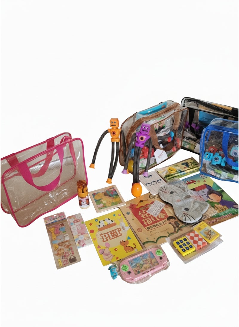 Pink Kids Travel Busy Bag –  Educational Toys & Activities for Girls,  Perfect for Car or Plane Trips - Image 3