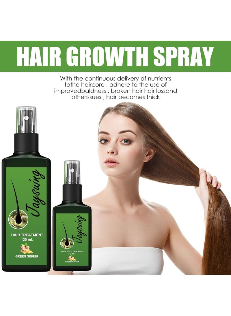 Jaysuing Nourishing Ginger Spray, Growth Plus Nourishing Ginger Spray, Organic Nourishing Ginger Spray, Ginger Spray Hair Growth, Ginger Hair Growth Serum Spray for Men Women  - Image 4