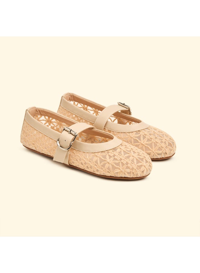 BOU lace-crochet-mary-jane-beige - Image 2