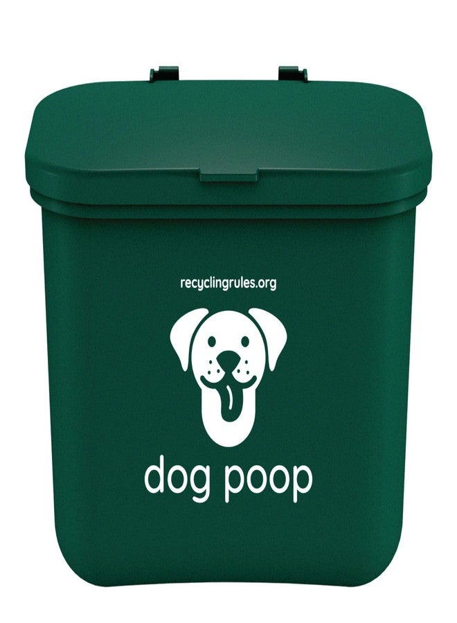 Recycling Rules Small Hanging Wastebasket for Dog Poop in Green for Smaller Dogs (< 25 lbs.) - Image 1