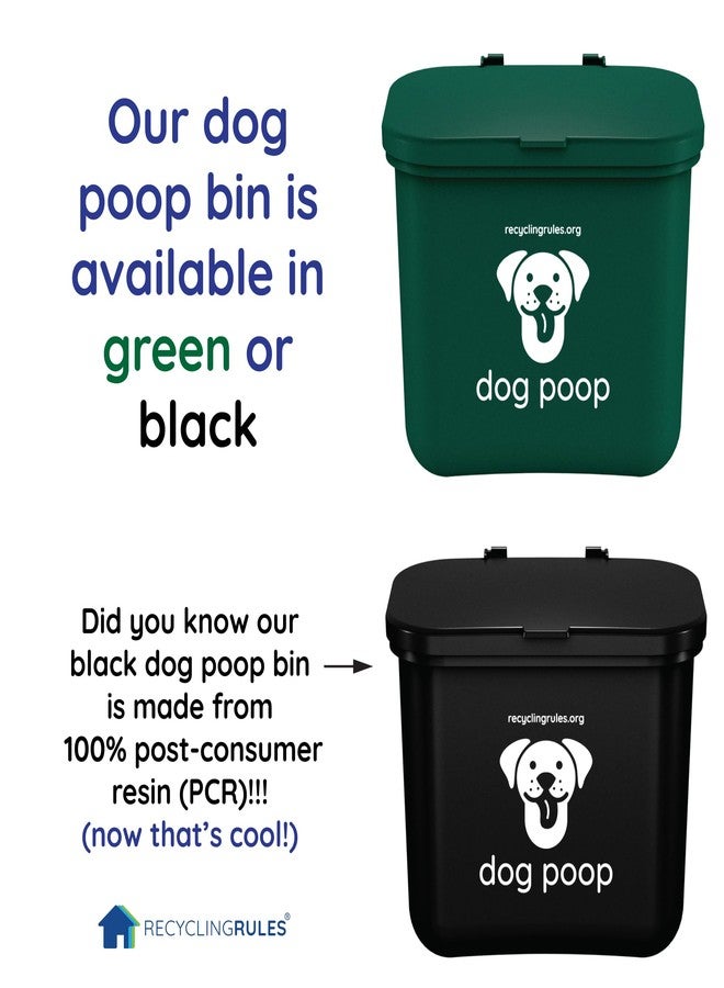 Recycling Rules Small Hanging Wastebasket for Dog Poop in Green for Smaller Dogs (< 25 lbs.) - Image 3