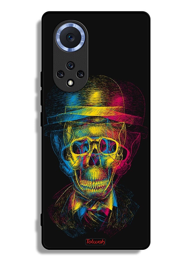 Tolwak Huawei nova 9 Protective Case Cover Skull Colorful Hat Fantasy Art  - Image 2