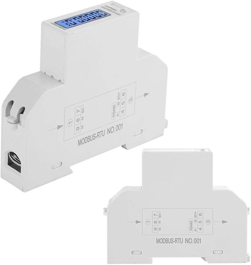 Single Phase Energy Meter 5 100A 220V RS485 MODBUS LCD Backlit Din Rail Watt - Image 5