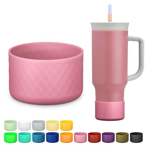 Beonsky Silicone Boot for Owala 40 oz Tumbler with Handle, Anti-Slip Protective Sleeve for Stainless Steel Triple Layer Insulated Travel Tumbler Accessories - Image 1