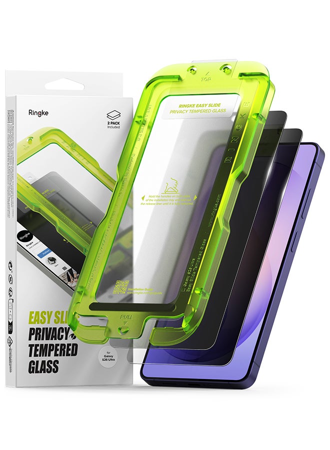 Ringke Privacy Tempered Glass [Easy Slide ] [Anti Spy] Compatible with Samsung Galaxy S26 Ultra Screen Protector, Case Friendly Screen Protector - 2 Pack clear - Image 1