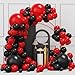 YMSZ Red Black Balloons Garland Arch Kit 134pcs Black and Red Party Balloons with Different Size for Graduation Birthday Anniversary BBQ Casino New Year Party Decorations Supplies - Image 2