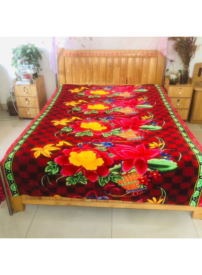 Golden Velvet Thickened Soft Warm Quilt Cover Extra Thick Fleece-lined Warm Bed Sheet Four Seasons Home Warm Quilt Zhao Zhizhou-Color:Heart Lotus Heart (extra Thick, Soft And Velvet) ✈-Specifications:Bed Sheets 1.8m Wide X 2m Long (locked Edge.)✈  - Image 4