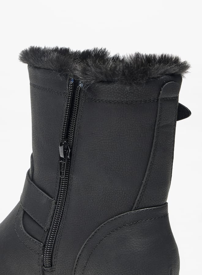 Lee Cooper Women's Solid High Shaft Boots with Faux Fur Detail - Image 5