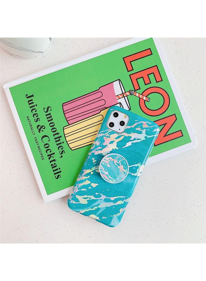 Zaboon Case For iPhone 11 Pro Max TPU Glossy Laser Marble Colorful Mobile Phone Protective Case with Folding Bracket - Image 1