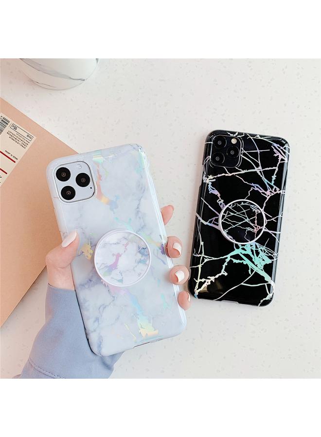 Zaboon Case For iPhone 11 Pro Max TPU Glossy Laser Marble Colorful Mobile Phone Protective Case with Folding Bracket - Image 5